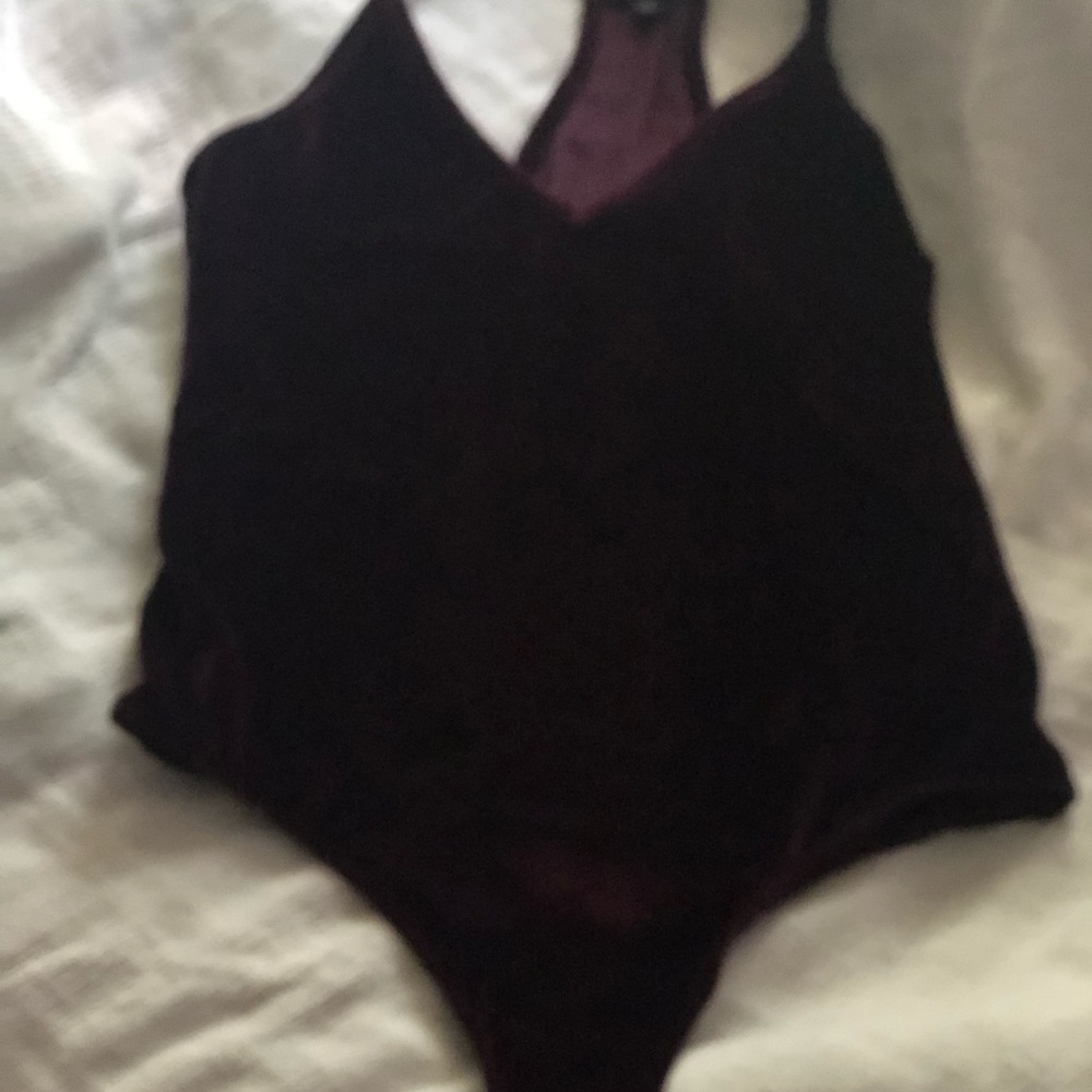 Purple suede bodysuit